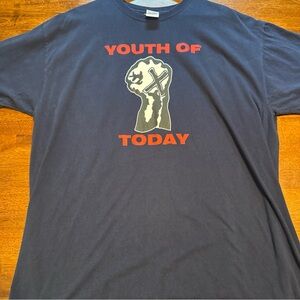 Youth Of Today Vintage Y2K XXL shirt - hardcore band - blue - positive outlook
